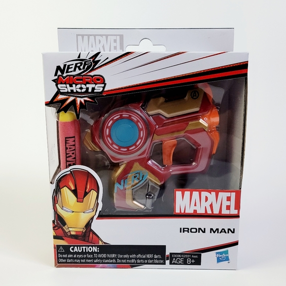 NERF Micro Shots Marvel Iron Man, Collectible MicroShots series, Iron Man - Picture 2 of 6